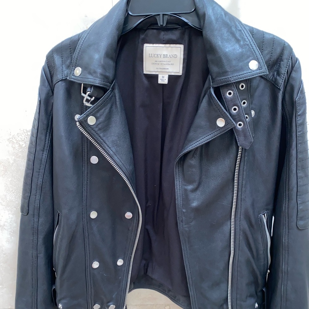 Lucky Brand 100% lamb leather jacket size M